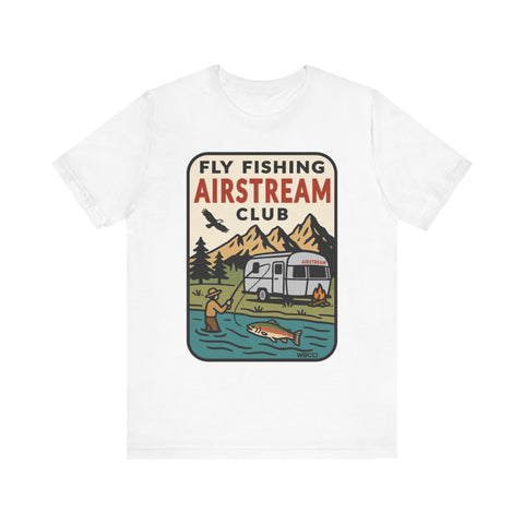 A103 |Fly Fishing Airstream Club Tee | Adventure Shirt, Outdoor Apparel, Camping Gift, Fisherman's T-Shirt, Nature Lover's Wear