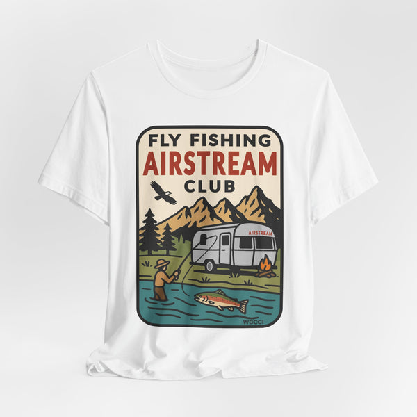 A103 |Fly Fishing Airstream Club Tee | Adventure Shirt, Outdoor Apparel, Camping Gift, Fisherman's T-Shirt, Nature Lover's Wear